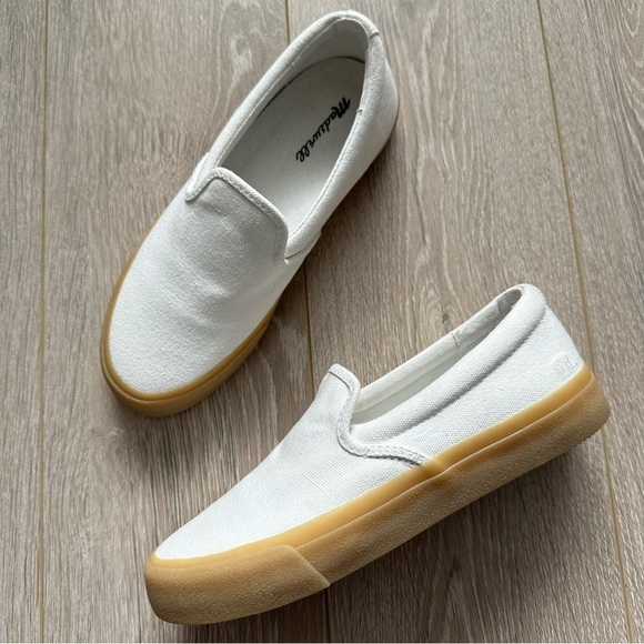 Madewell Shoes Sidewalk Slip-On Sneakers in Recycled Canvas White 6 - Picture 1 of 12